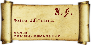 Moise Jácinta névjegykártya